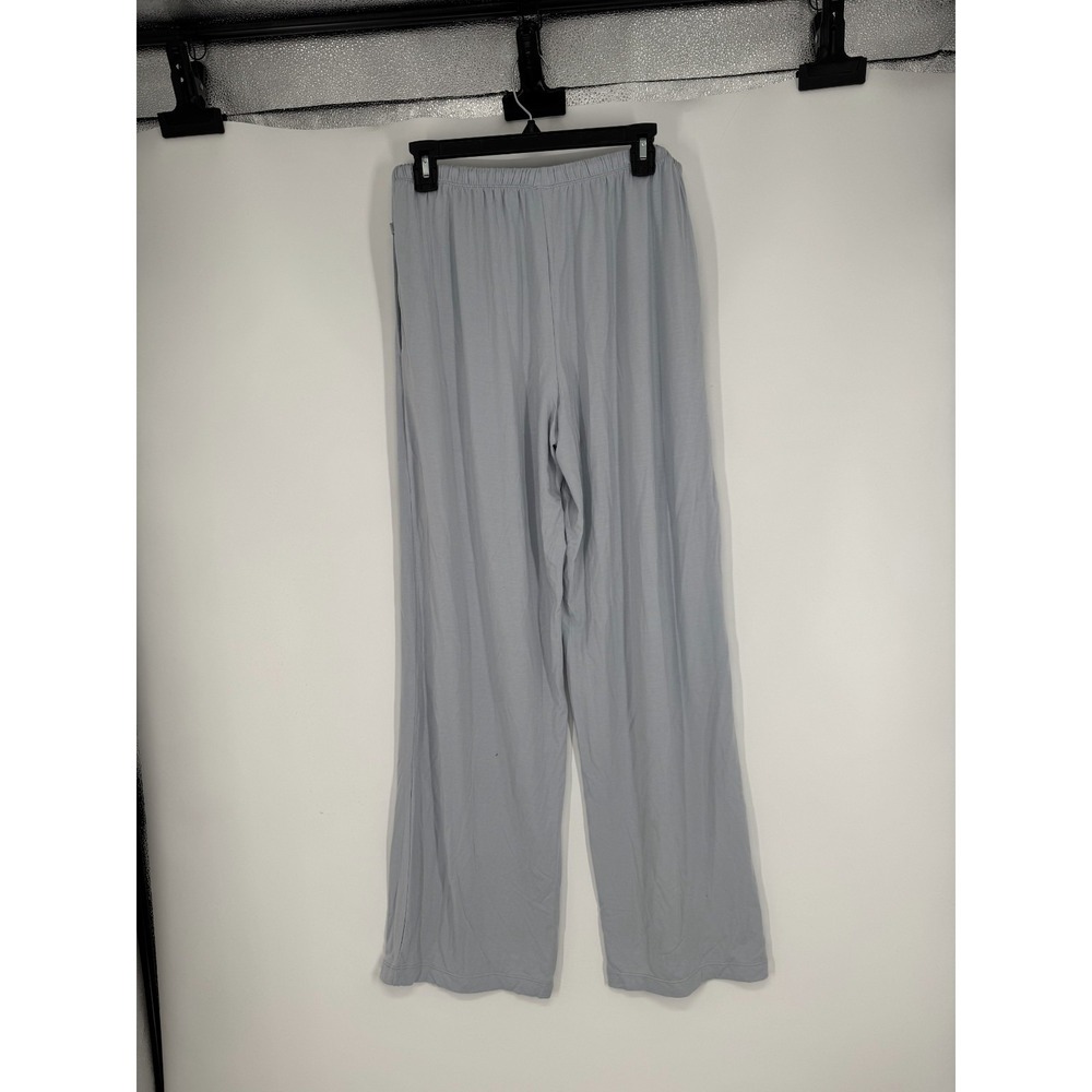 SKIMS Jersey Sleep Pajama Pants Women Small Lounge Zen Blue Straight Leg Baggy - Picture 2 of 7